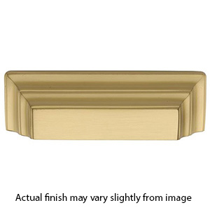 MT2764-064 MSB - Stepped - George Cup Pull - Satin Brass