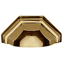 MT2768-089 ULB - Hex- 4" Cup Pull - Unlacquered Brass