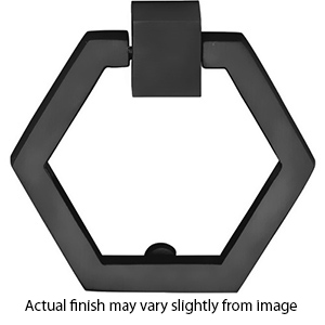 MT6334-051 BLK - 2-3/8" Hexagon Drop Pull - Flat Black