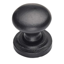 113 - Ashley Norton - Round 1 1/4" Knob on Rose - Matte Black