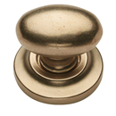 114 - Ashley Norton - Egg 1 1/4" Knob on Rose - Natural Bronze