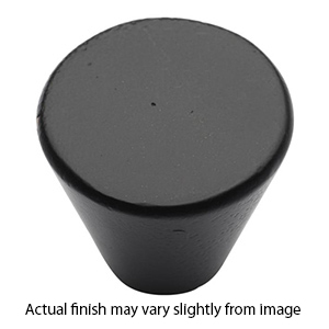 3189.114 TC - Round Cone 1.25" Cabinet Knob - Matte Black