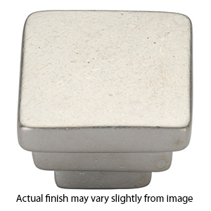 3672.114 WL - Square Step 1.25" Cabinet Knob - White Bronze