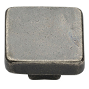 3674.114 WM - Square 1.25" Cabinet Knob - White Medium