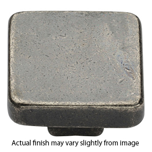 3674.114 WM - Square 1.25" Cabinet Knob - White Medium