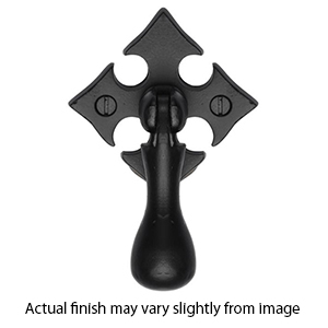 6261 - Ashley Norton - Fleur-de-Lis Pendant Pull - Matte Black