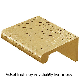 MK8430-050 ULB - 2" Hammered Cabinet Edge Pull - Unlacquered Brass