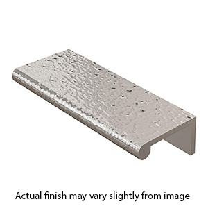 MK8430-100 PNI - 4" Hammered Cabinet Edge Pull - Polished Nickel