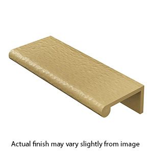 MK8430-100 MSB - 4" Hammered Cabinet Edge Pull - Satin Brass