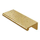 MK8430-100 ULB - 4" Hammered Cabinet Edge Pull - Unlacquered Brass