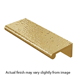 MK8430-100 ULB - 4" Hammered Cabinet Edge Pull - Unlacquered Brass