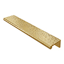 MK8430-200 ULB - 8" Hammered Cabinet Edge Pull - Unlacquered Brass