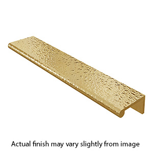 MK8430-200 ULB - 8" Hammered Cabinet Edge Pull - Unlacquered Brass