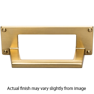 A301 - Bradbury - 3" Cabinet Cup Pull - Warm Brass