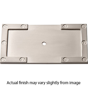 378 - Campaign - L-Bracket Knob Backplate - Brushed Nickel