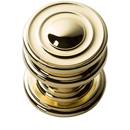 376 - Campaign - 1.25" Cabinet Round Knob - Polished Brass