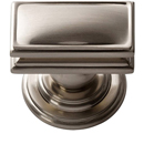 377 - Campaign - 1.25" Cabinet Rectangle Knob - Brushed Nickel