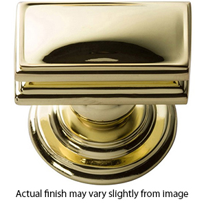 377 - Campaign - 1.25" Cabinet Rectangle Knob - Polished Brass