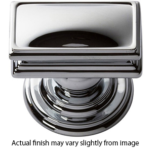 377 - Campaign - 1.25" Cabinet Rectangle Knob - Polished Chrome