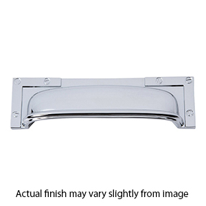 382 - Campaign - 3.75" L-Bracket Cup Pull - Polished Chrome