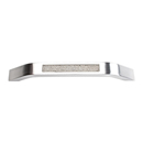 3198 - Crystal Pave - 160mm Cabinet Pull - Matte Chrome