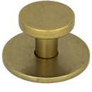 A600 - Dot - 1.25" Cabinet Knob - Vintage Brass