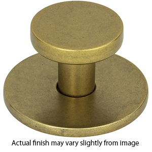 A600 - Dot - 1.25" Cabinet Knob - Vintage Brass
