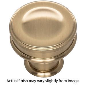 A100 - Oscar - 1.25" Cabinet Knob - Warm Brass