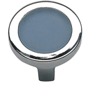 229 - Spa - 1.25" Cabinet Knob - Blue Glass w/Polished Chrome