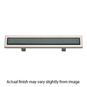 231 - Spa - 3" Cabinet Pull - Black Glass w/Brushed Nickel