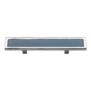 231 - Spa - 3" Cabinet Pull - Blue Glass w/Polished Chrome