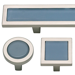 Spa - Blue Glass / Brushed Nickel