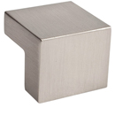 A865 - Wide Square - 1" Cabinet Knob - Brushed Nickel