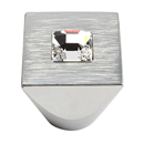 3195 - Centered Crystal Knob - Matte Chrome