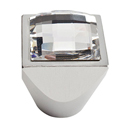 3196 - Large Crystal Knob - Matte Chrome