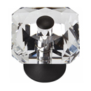 3209 - Square Crystal Knob - Matte Black