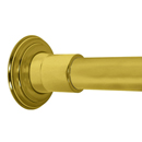 36" Shower Rod - Decorative - Polished Brass