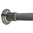 36" Shower Rod - Decorative - Brushed/ Satin Nickel