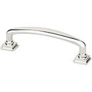 1280-1014-P - Tailored Traditional - 3-3/4" cc Cabinet Pull - Polished Nickel