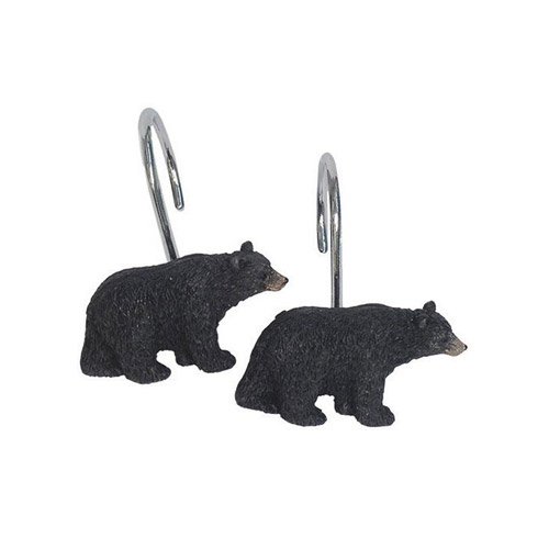 Black Bear Lodge Shower Curtain Hooks
