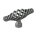 0167 - Bouvet Birdcage - Oval Basket Knob - Pewter