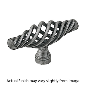 0167 - Bouvet Birdcage - Oval Basket Knob - Pewter