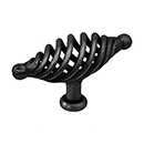 1143-85 - Bouvet Birdcage - Oval Basket Knob w/Foot - Black