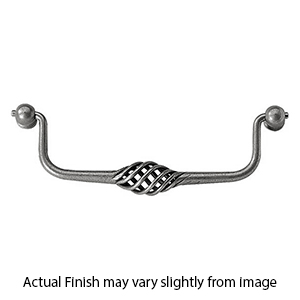 4343-128 - Bouvet Birdcage - 128mm Basket Drop Pull - Pewter