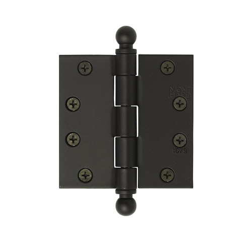 Bouvet Hardware 45004007 Full Mortise Door Hinge 4" x 4" Satin Black