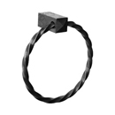 6202 - Bouvet Rectangular - Towel Ring - Black