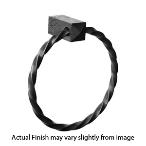 6202 - Bouvet Rectangular - Towel Ring - Black