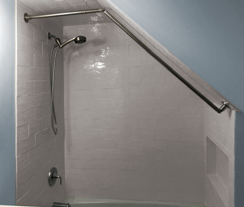 Sloped Ceiling Shower Rod, Shower Curtain Rod For Vaulted Ceiling