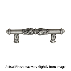 Acanthus - 4" cc Pull w/Feather Scroll