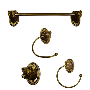 Bears - Antique Brass